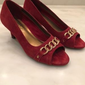 Aerosoles women heels - red suede